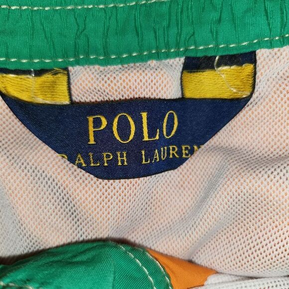 POLO Ralph Lauren Men's Swim Board Shorts Size Large Orange - Picture 9 of 10